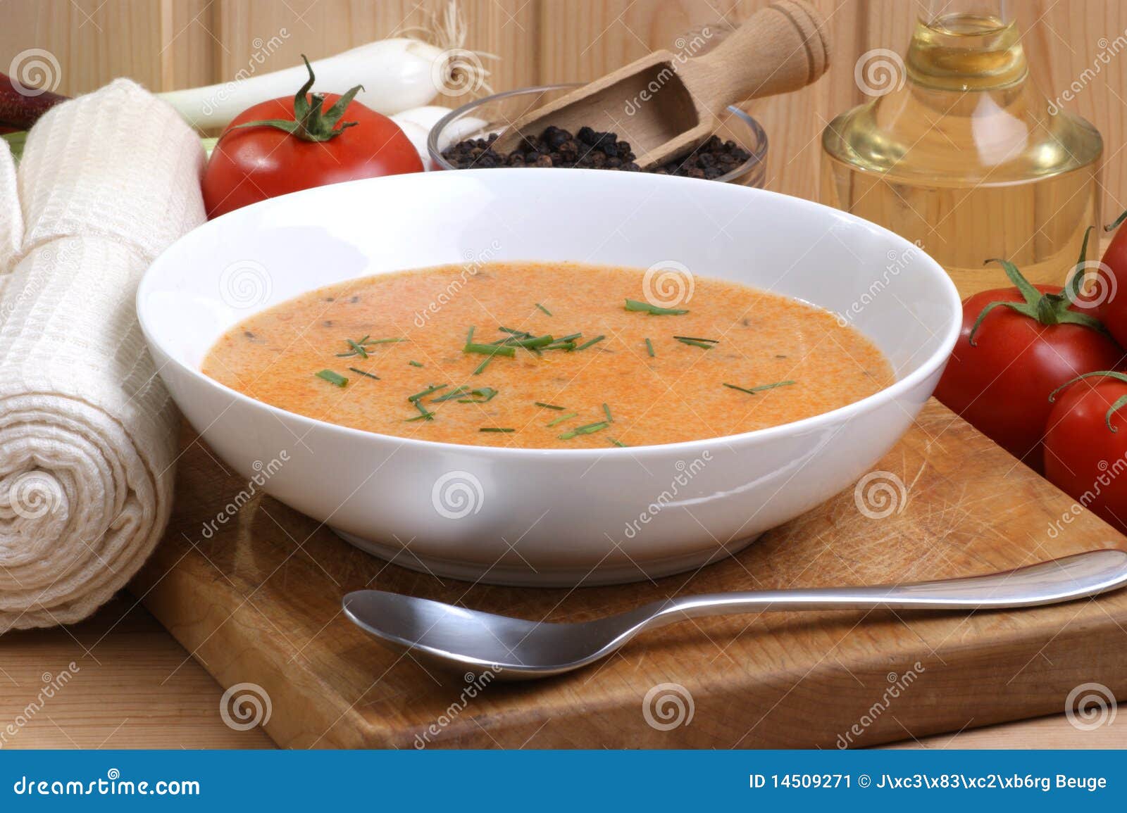 Tomato cream soup stock image. Image of cuisine, food 14509271