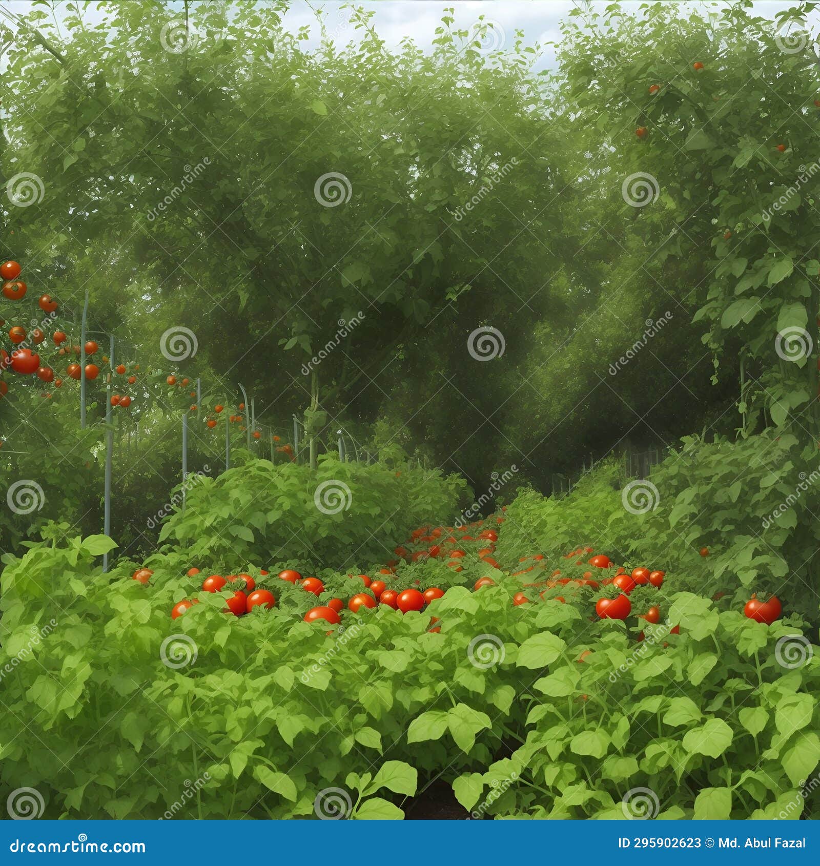 Tomato garden stock illustration. Illustration of herb 295902623