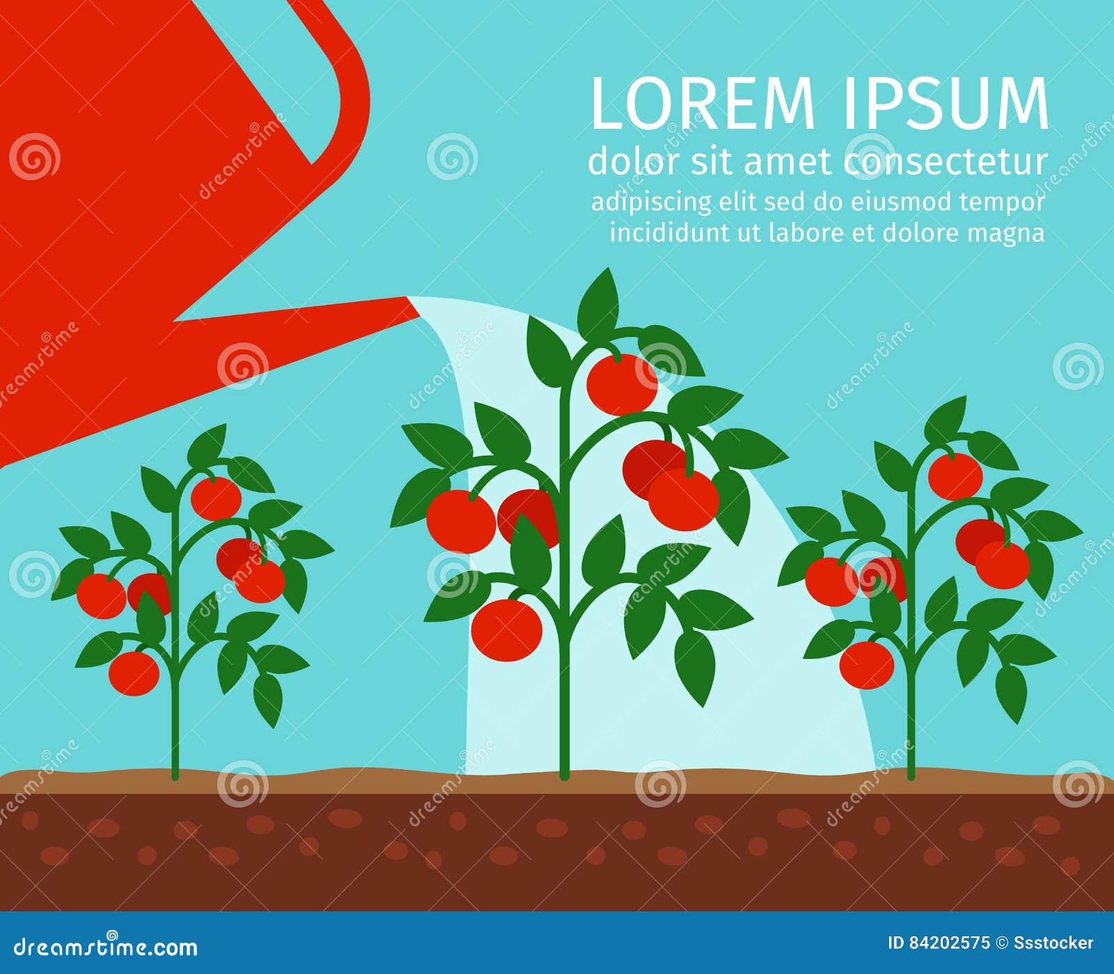 Tomato Garden Vector Illustration Stock Vector - Illustration of fresh ...