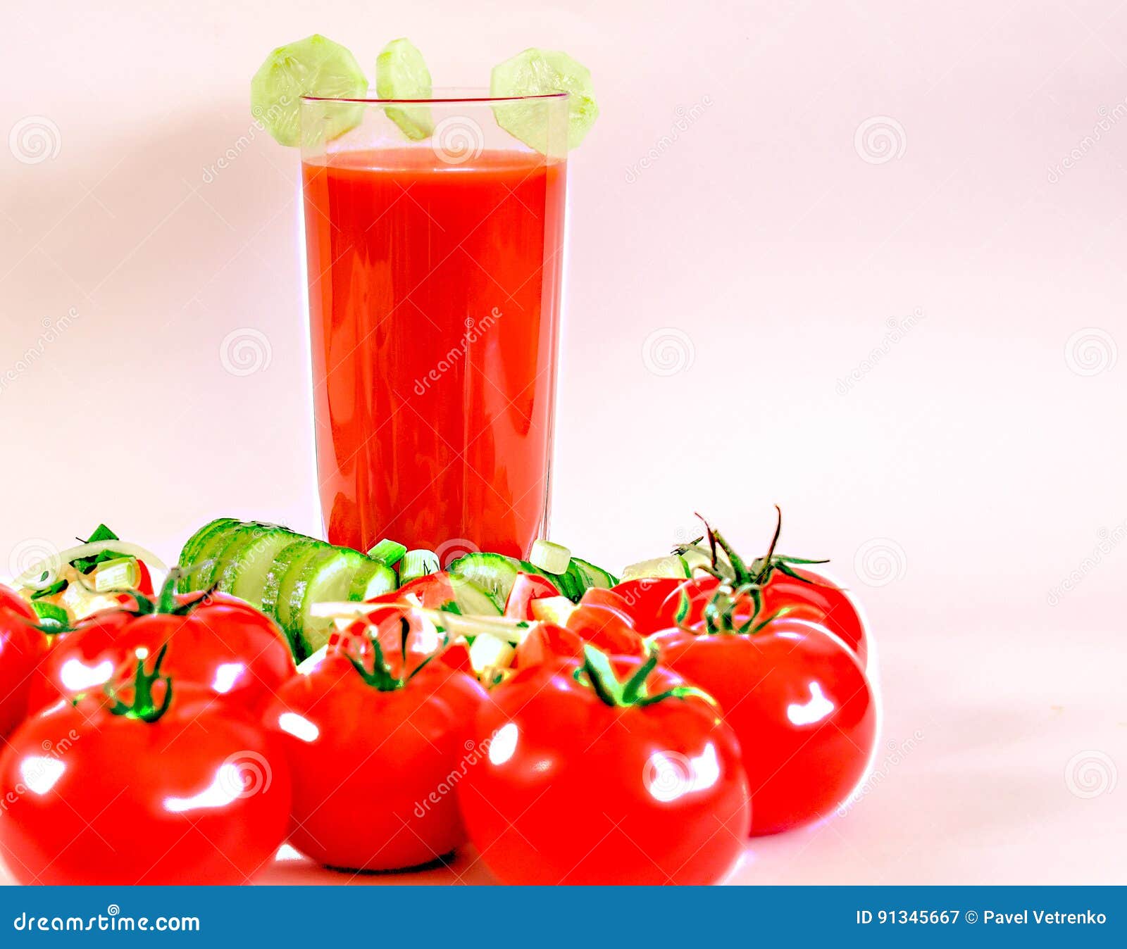 Tomato Juice Refreshing Drink Healthy Drink Summer Drinks Stock Image