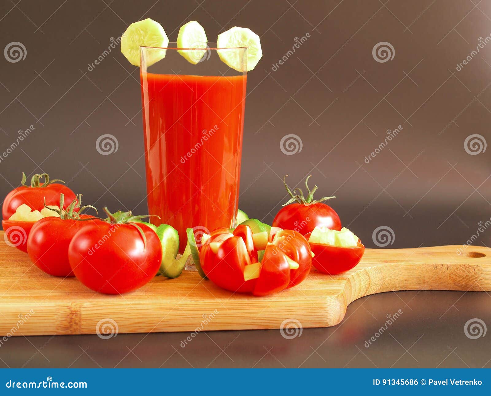 Tomato Juice Refreshing Drink Healthy Drink Summer Drinks Stock Photo