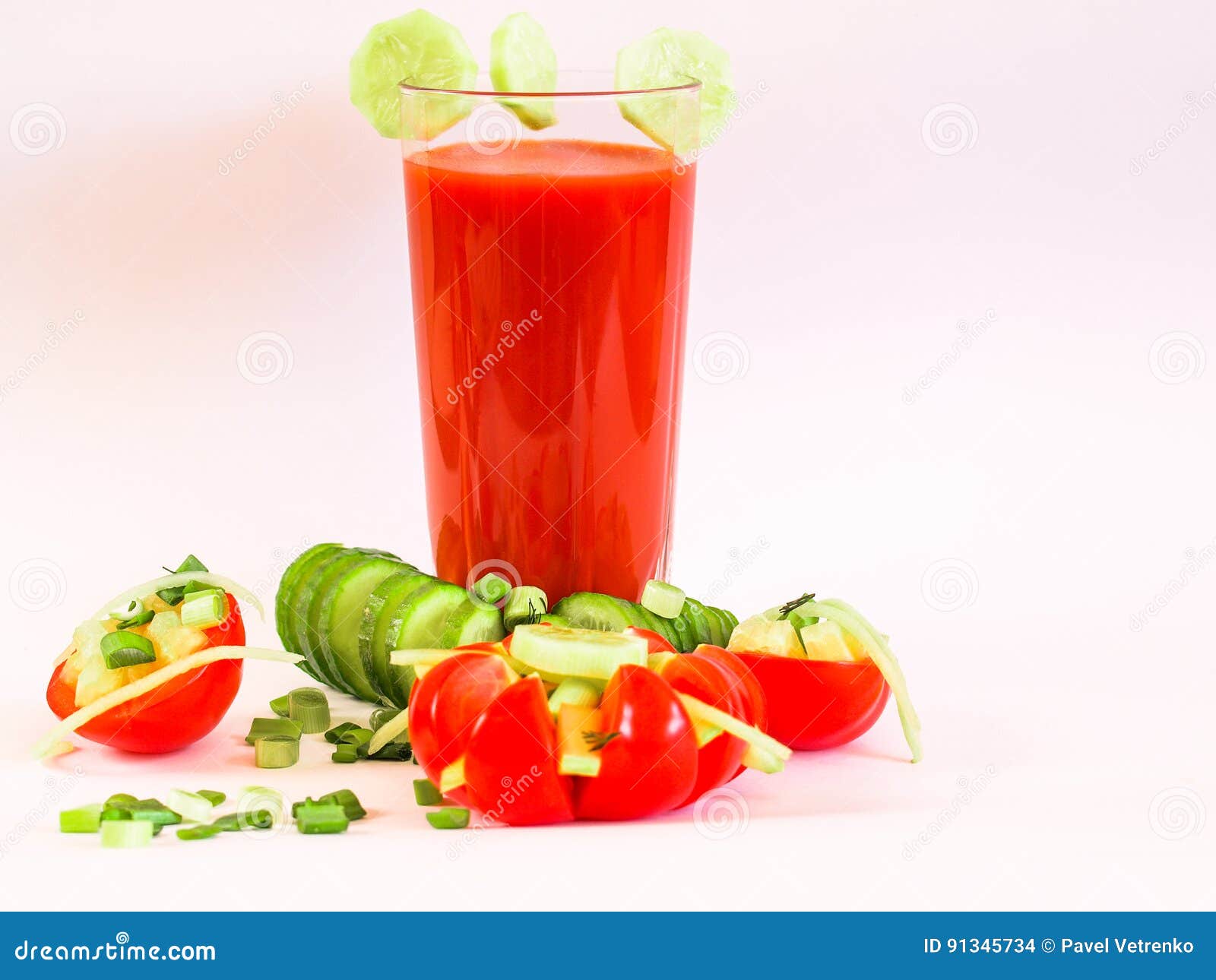 Tomato Juice Refreshing Drink Healthy Drink Summer Drinks Stock Photo