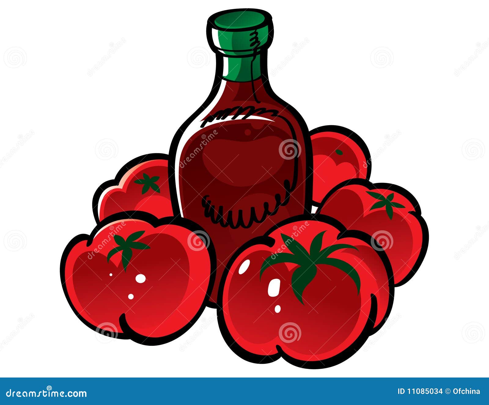 Tomato Ketchup stock vector. Illustration of flavor, catsup - 11085034
