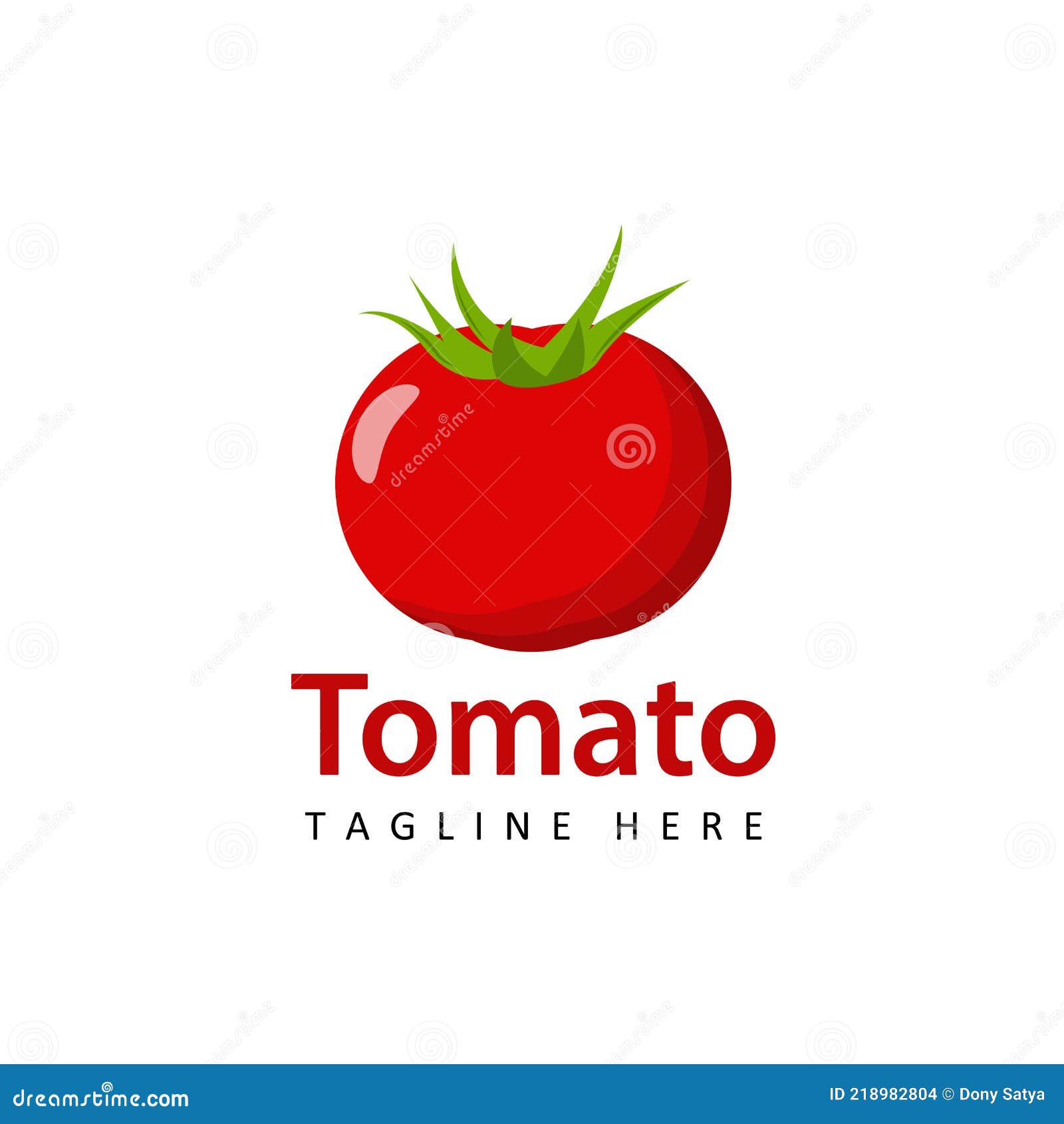 Tomato Logo Template Design Vector in Isolated White Background Stock