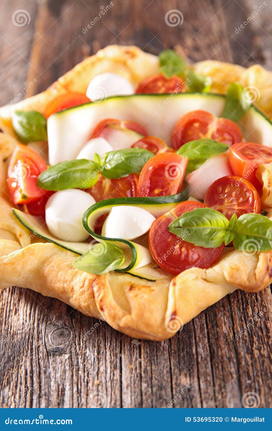 Tomato and Mozzarella Quiche Stock Photo Image of food, fresh 53695320