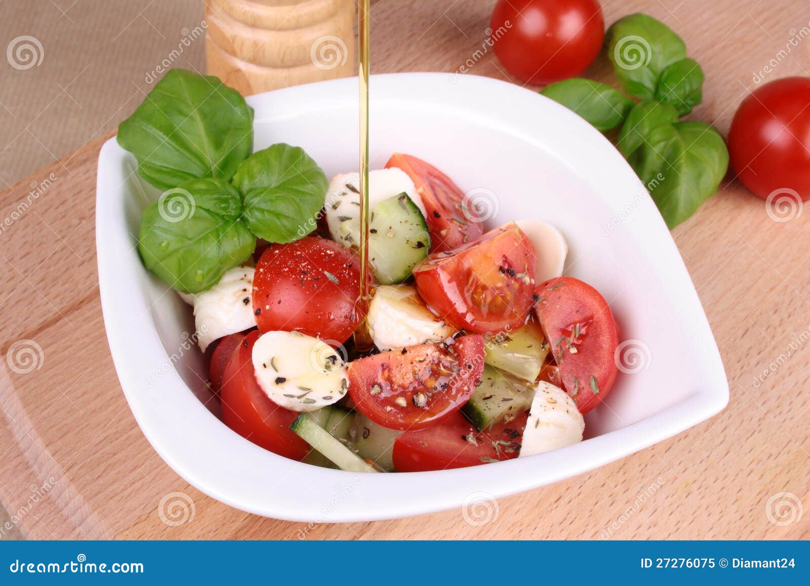 Tomato Mozzarella Salad with Olive Oil Stock Image Image of diet