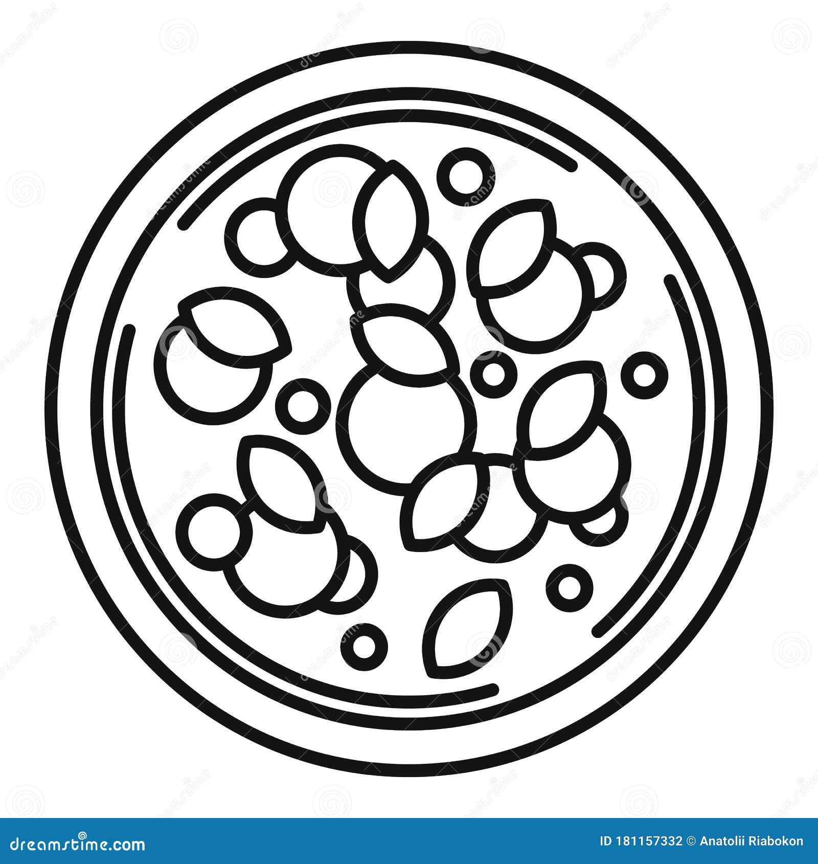 Tomato Paprika Pizza Icon, Outline Style Stock Vector - Illustration of ...