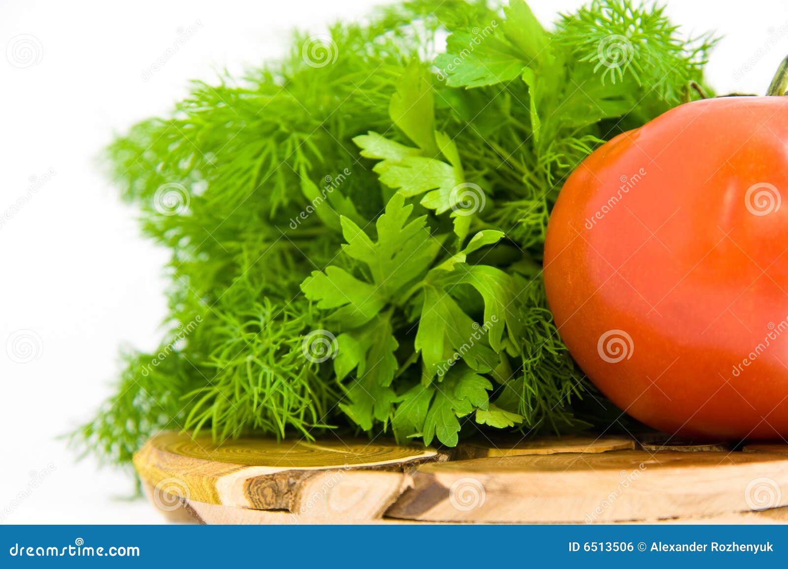 Tomato with parsley stock photo. Image of beauty, tomato 6513506
