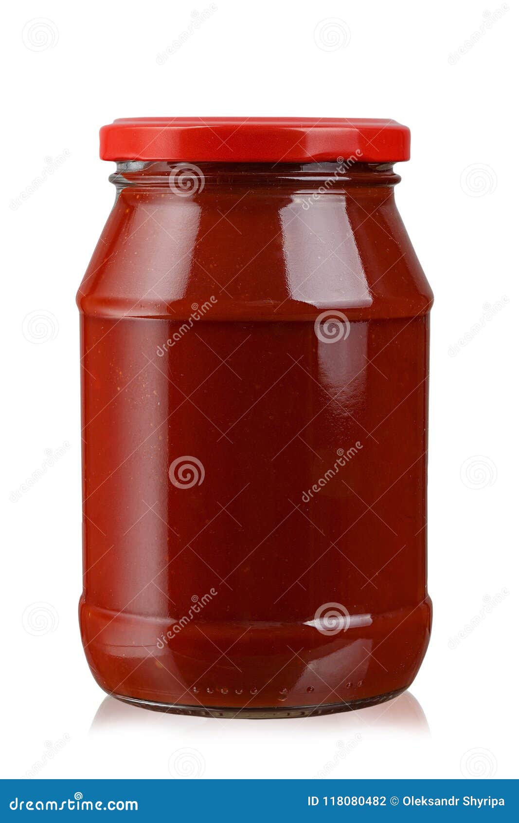 Tomato paste in a jar stock photo. Image of container 118080482