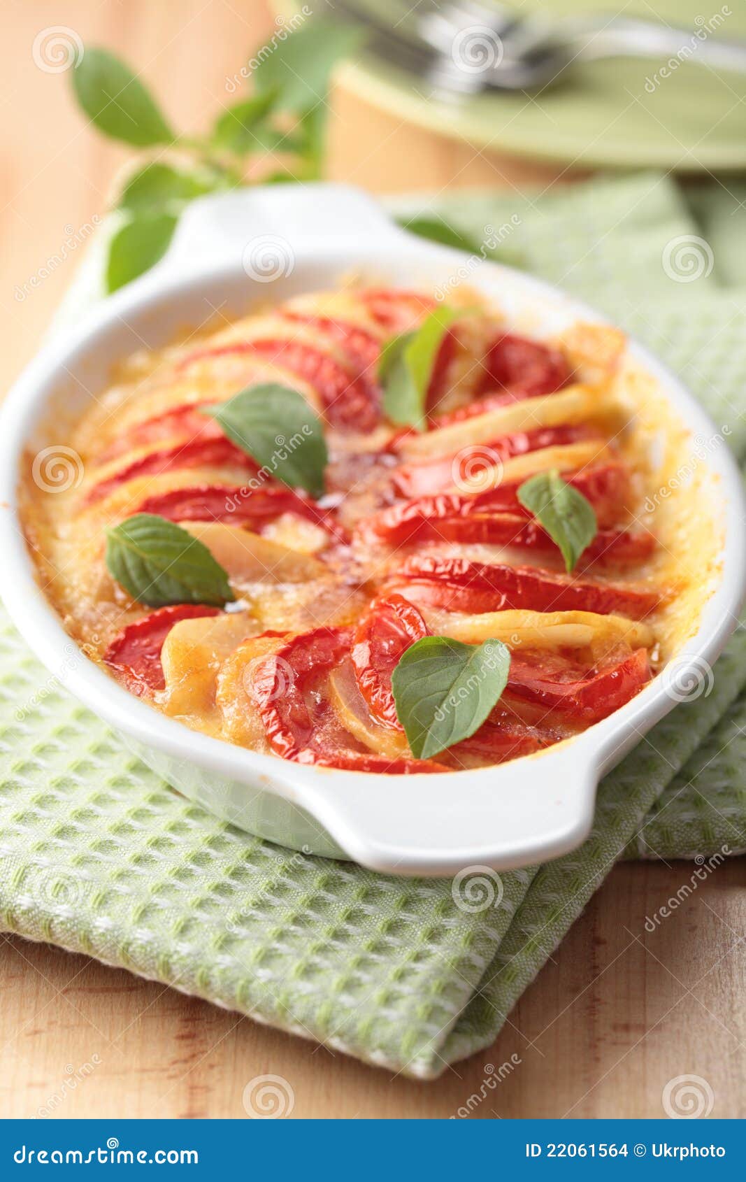 Tomato, Potato and Mozzarella Gratin Stock Photo Image of gratin