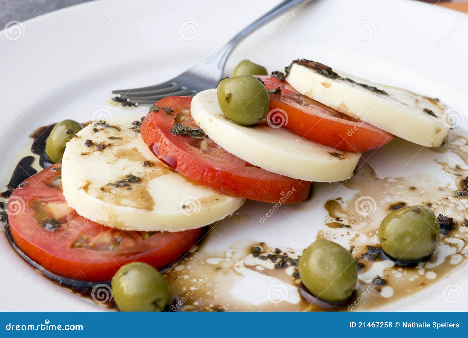 Tomato Provolone Salad stock photo. Image of diet, healthy 21467258