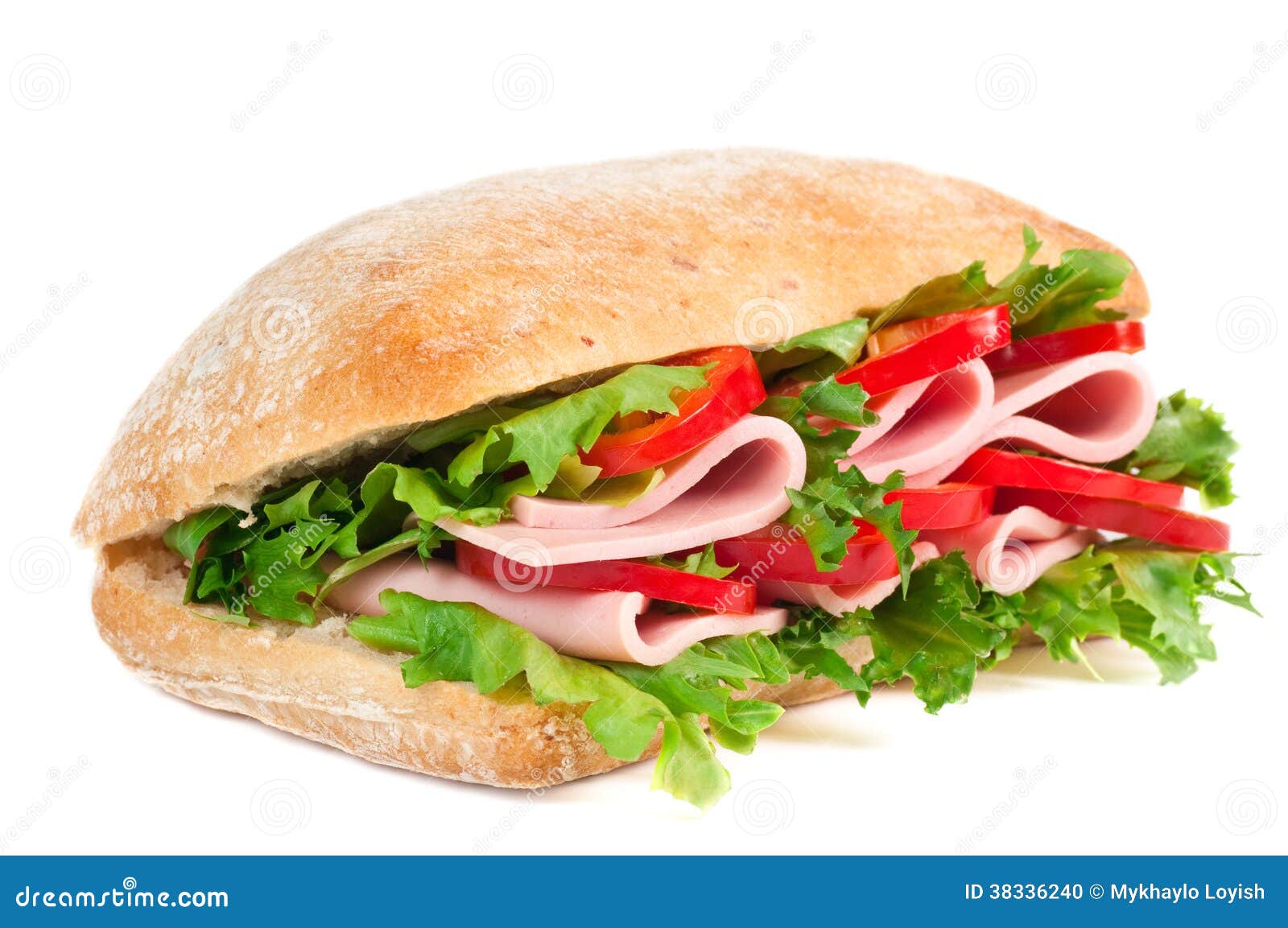 Tomato, Salami and Pepper Sandwich Stock Photo Image of bread