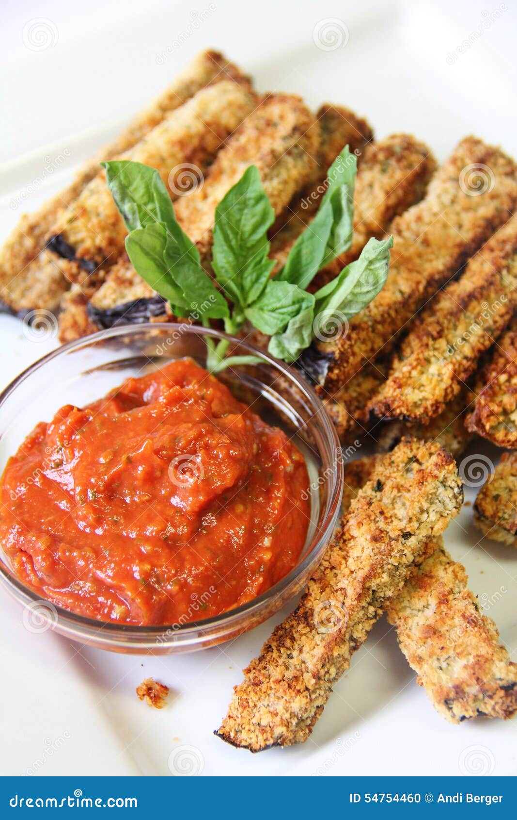 Tomato Sauce with Eggplant Fries Vertical Stock Photo Image of sauce