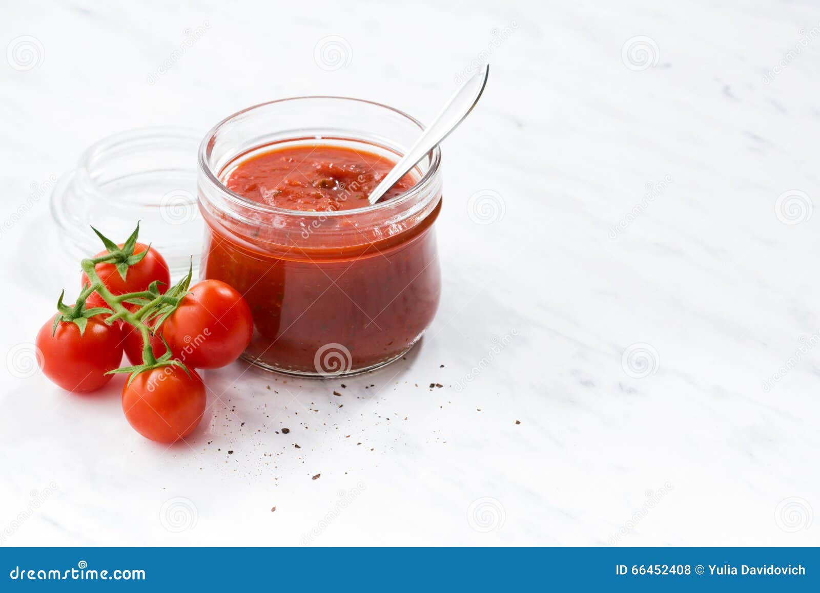 Tomato Sauce in a Glass Jar Stock Photo Image of appetizer, fresh