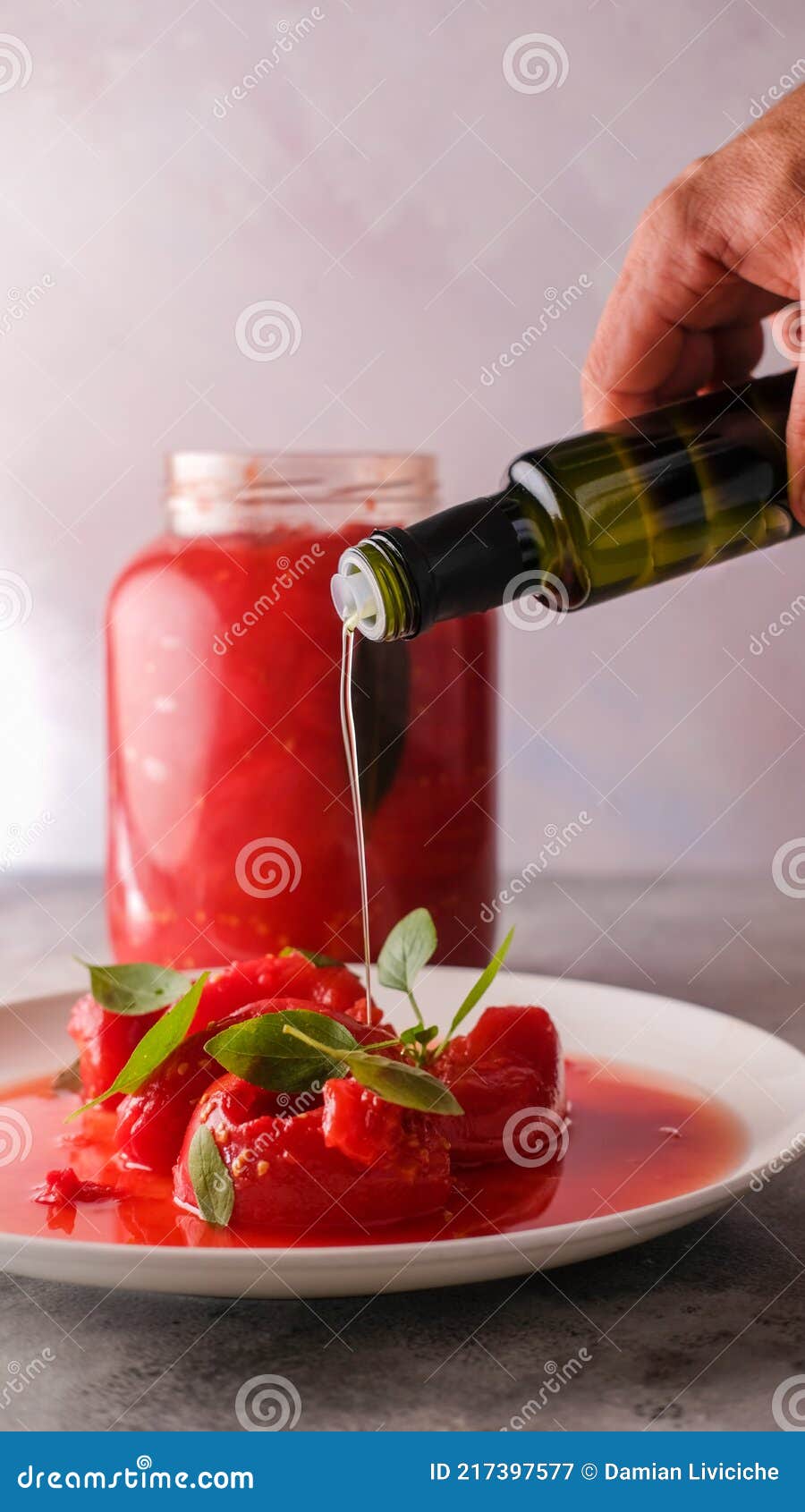 Tomato Sauce with Olive Oil Stock Image Image of food, leaf 217397577