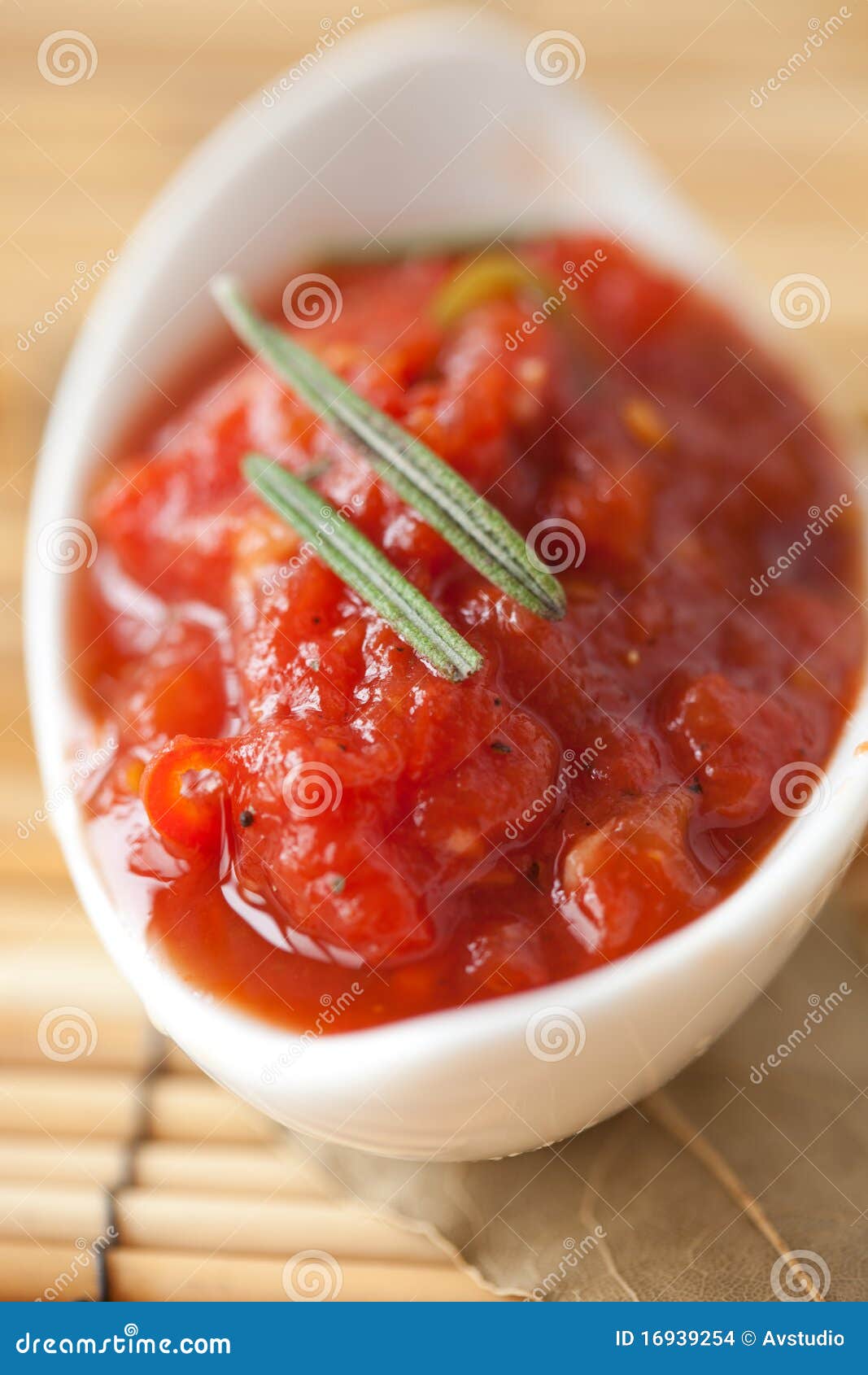 Tomato sauce with rosemary stock photo. Image of natural 16939254