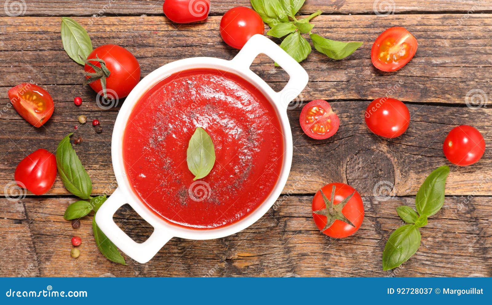 Tomato sauce or soup stock image. Image of healthy, cuisine 92728037
