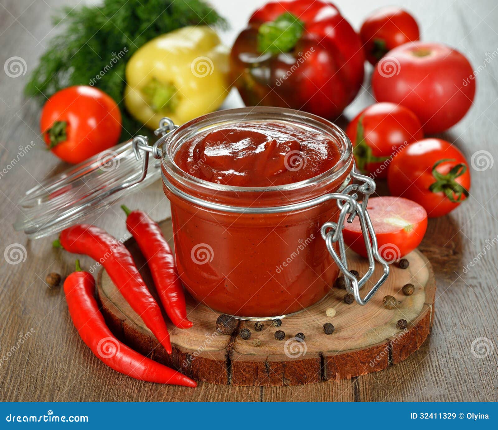 Tomato sauce stock image. Image of gastronomy, full, ingredient 32411329