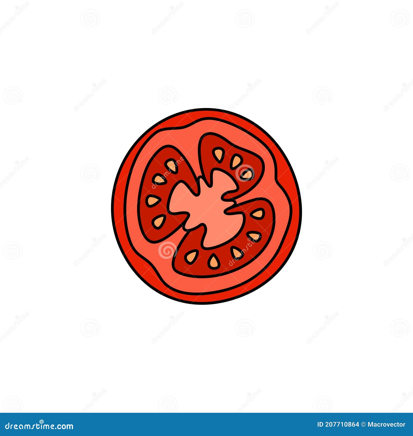 Tomato Slice Illustration stock illustration. Illustration of cooking