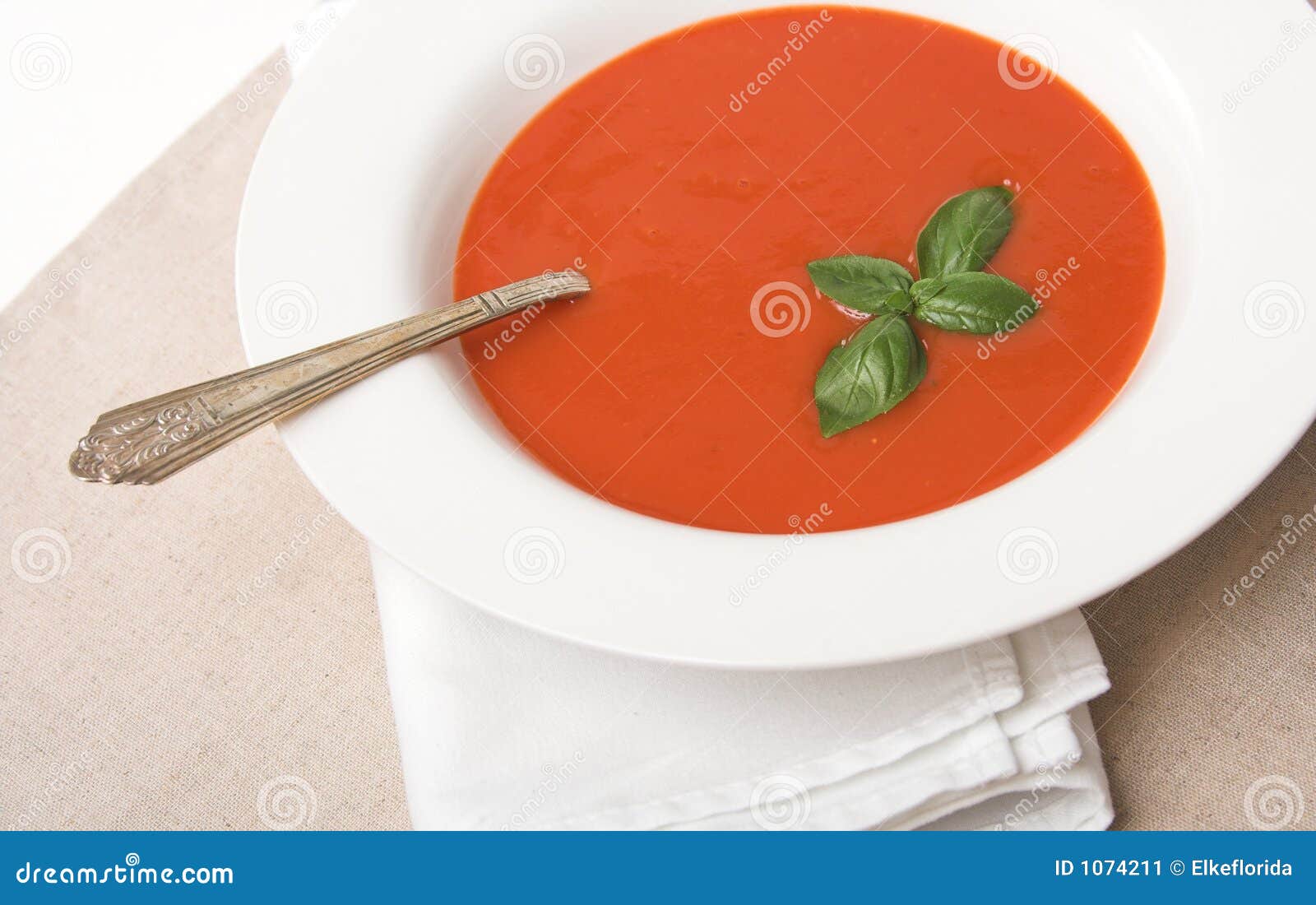 Tomato soup stock image. Image of restaurant, herb, comfort - 1074211
