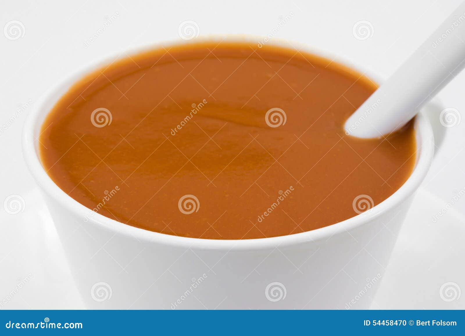 Tomato Soup in a Cup with Spoon Stock Photo Image of fresh, cooked