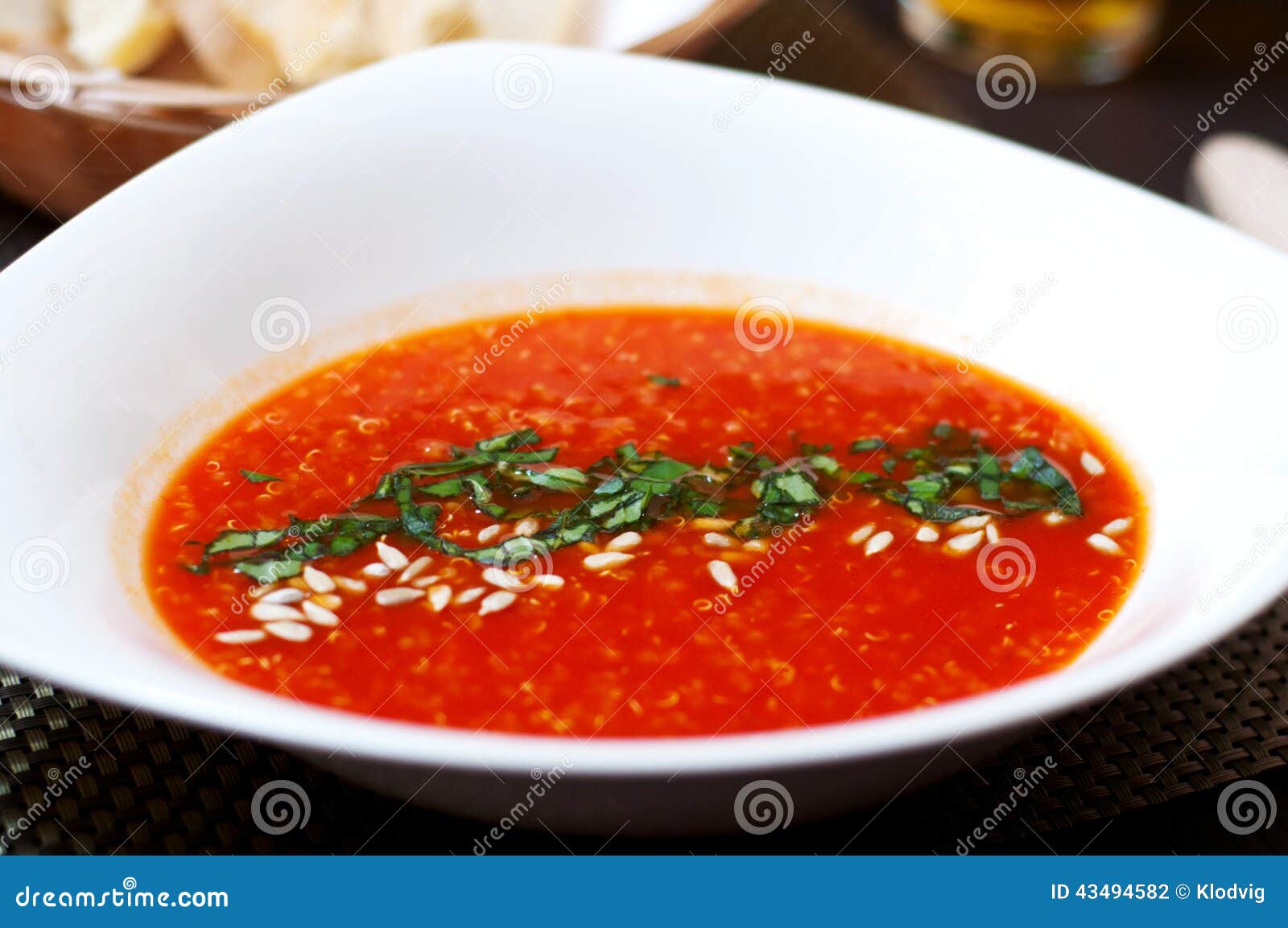 Tomato soup stock photo. Image of cuisine, sunflower 43494582