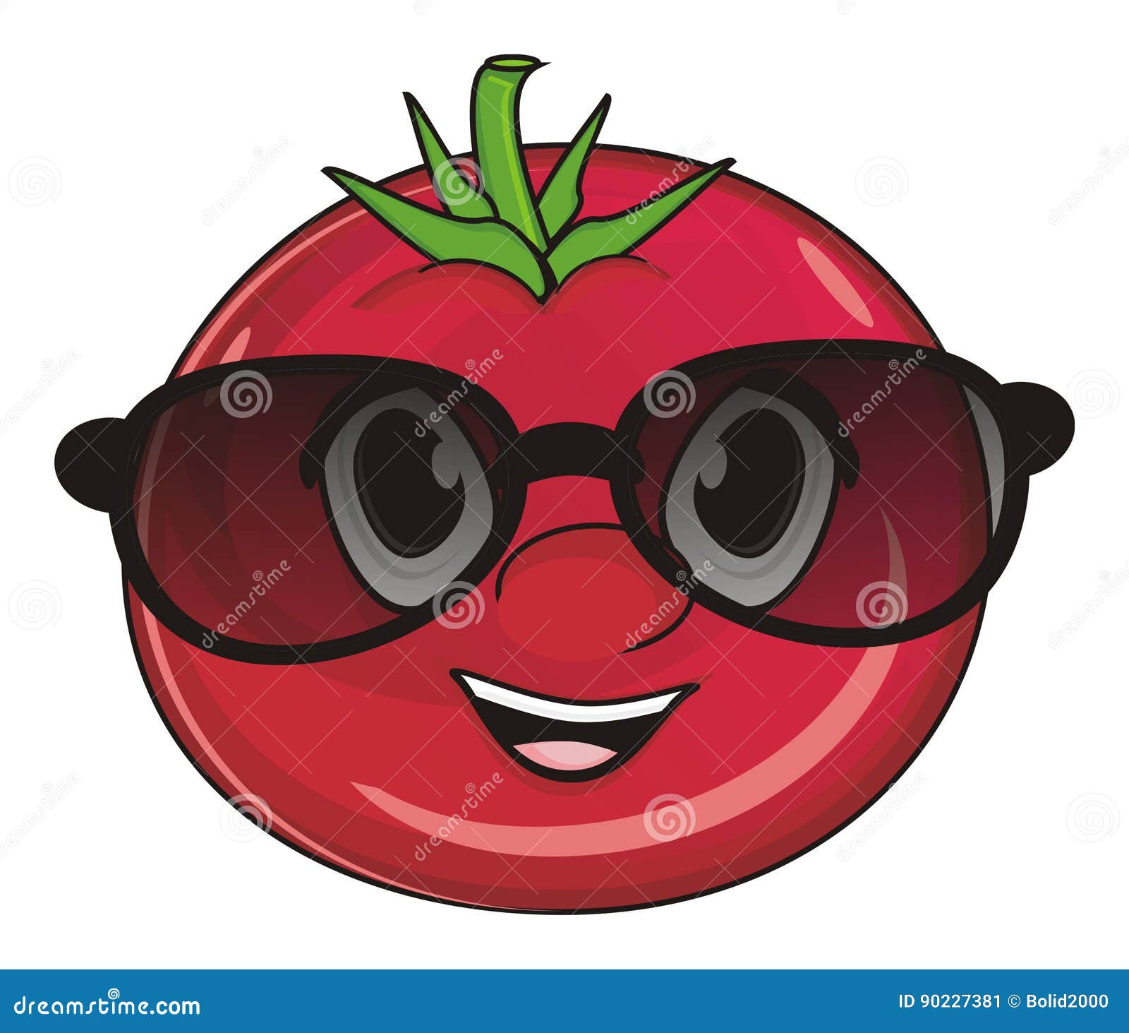 Tomato in sunglasses stock illustration. Illustration of color 90227381