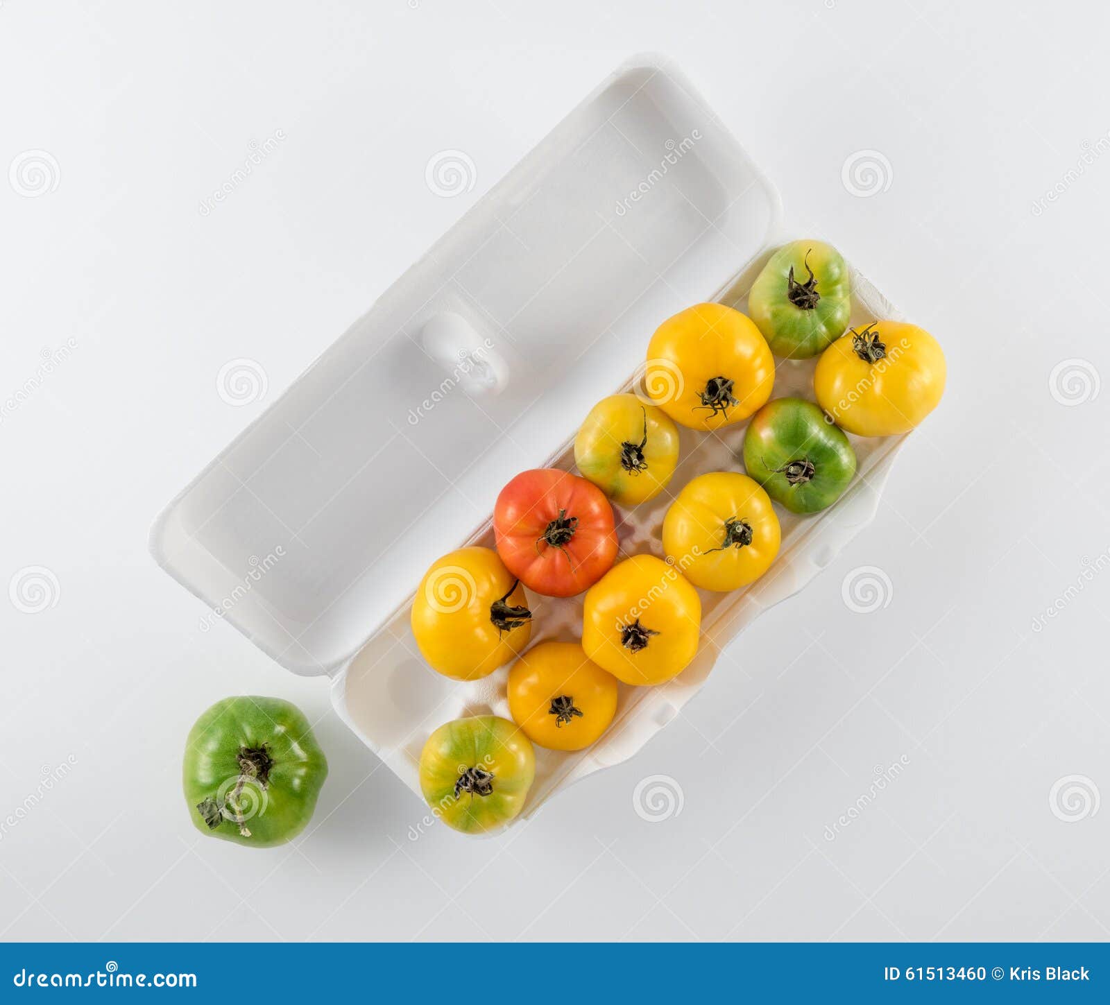 Tomato Variety in Egg Carton Stock Photo Image of ripe, fruit 61513460
