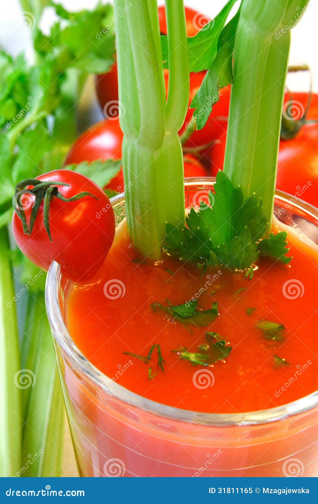 Tomato vegetable cocktail stock image. Image of glass 31811165