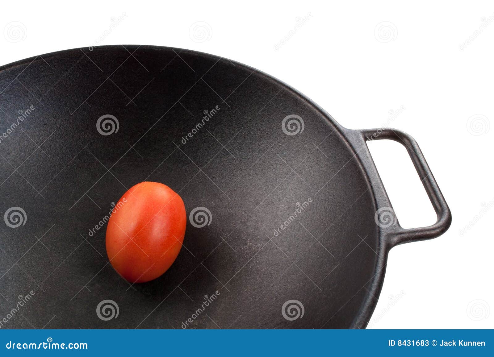 Tomato in Wok stock image. Image of skillet, food, black 8431683