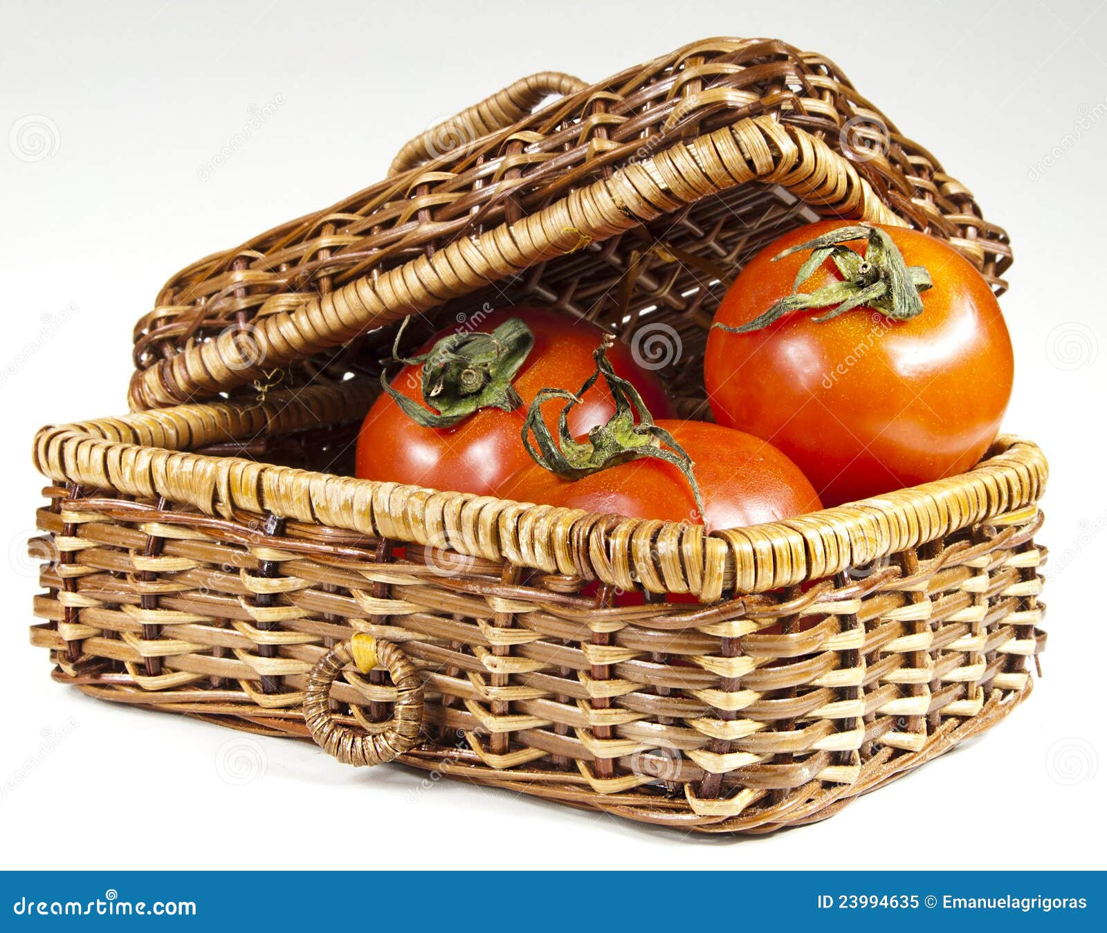 Tomatoes in basket stock image. Image of garden, fruit 23994635
