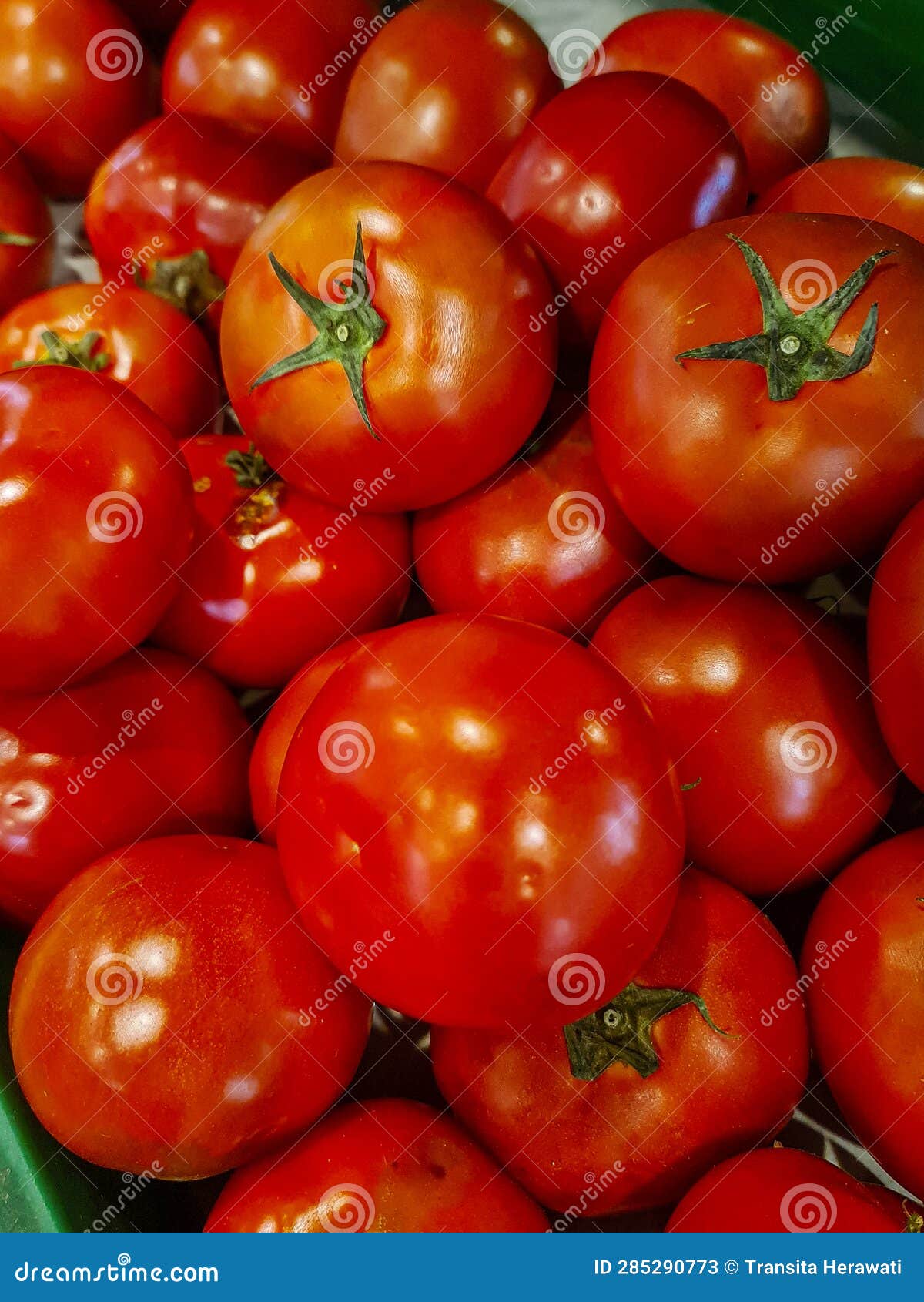 Tomatoes Displayed for Sale at the Supermarket Stock Image Image of