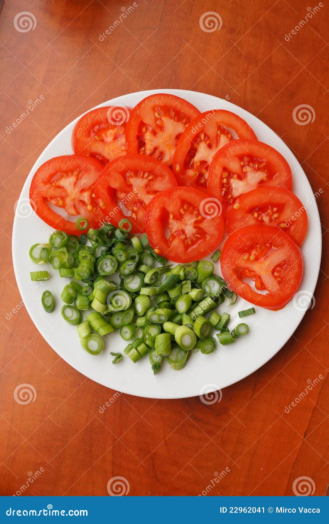 Tomatoes and green onion stock image. Image of vegetarian 22962041