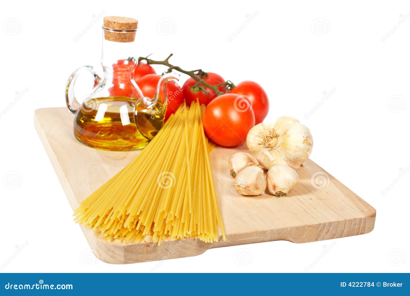 Tomatoes, Olive Oil, Garlic and Spaghetti Stock Photo Image of