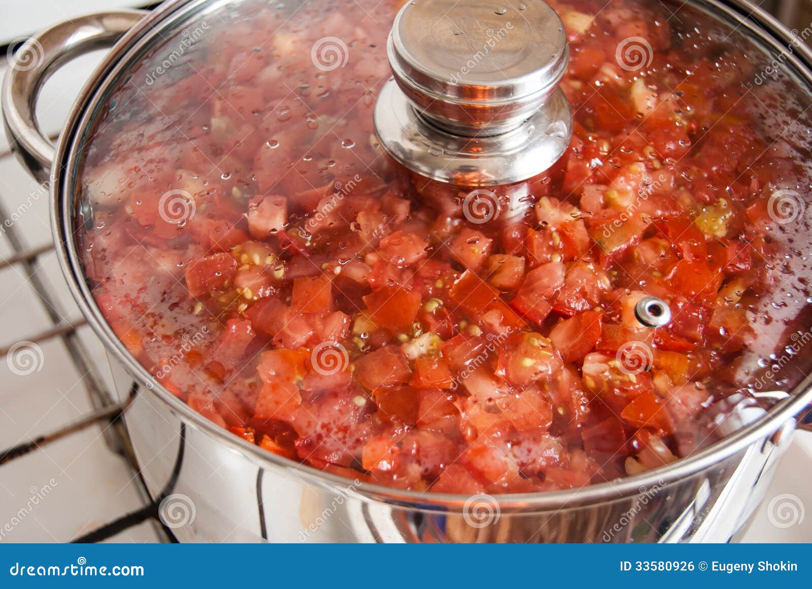 Tomatoes in a pan stock photo. Image of italian, food 33580926