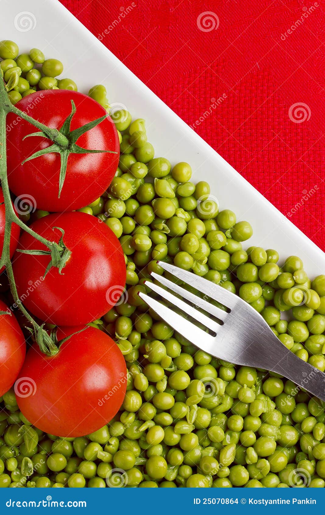 Tomatoes and Peas stock photo. Image of eating, boiled 25070864