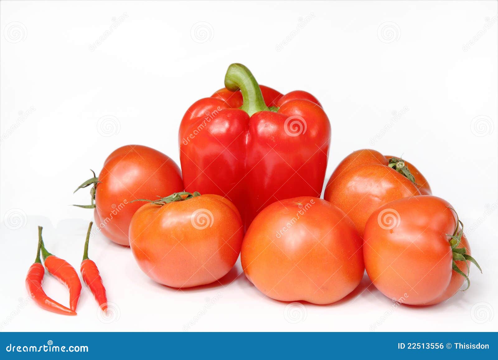 Tomatoes and peppers stock photo. Image of produce, paprika 22513556