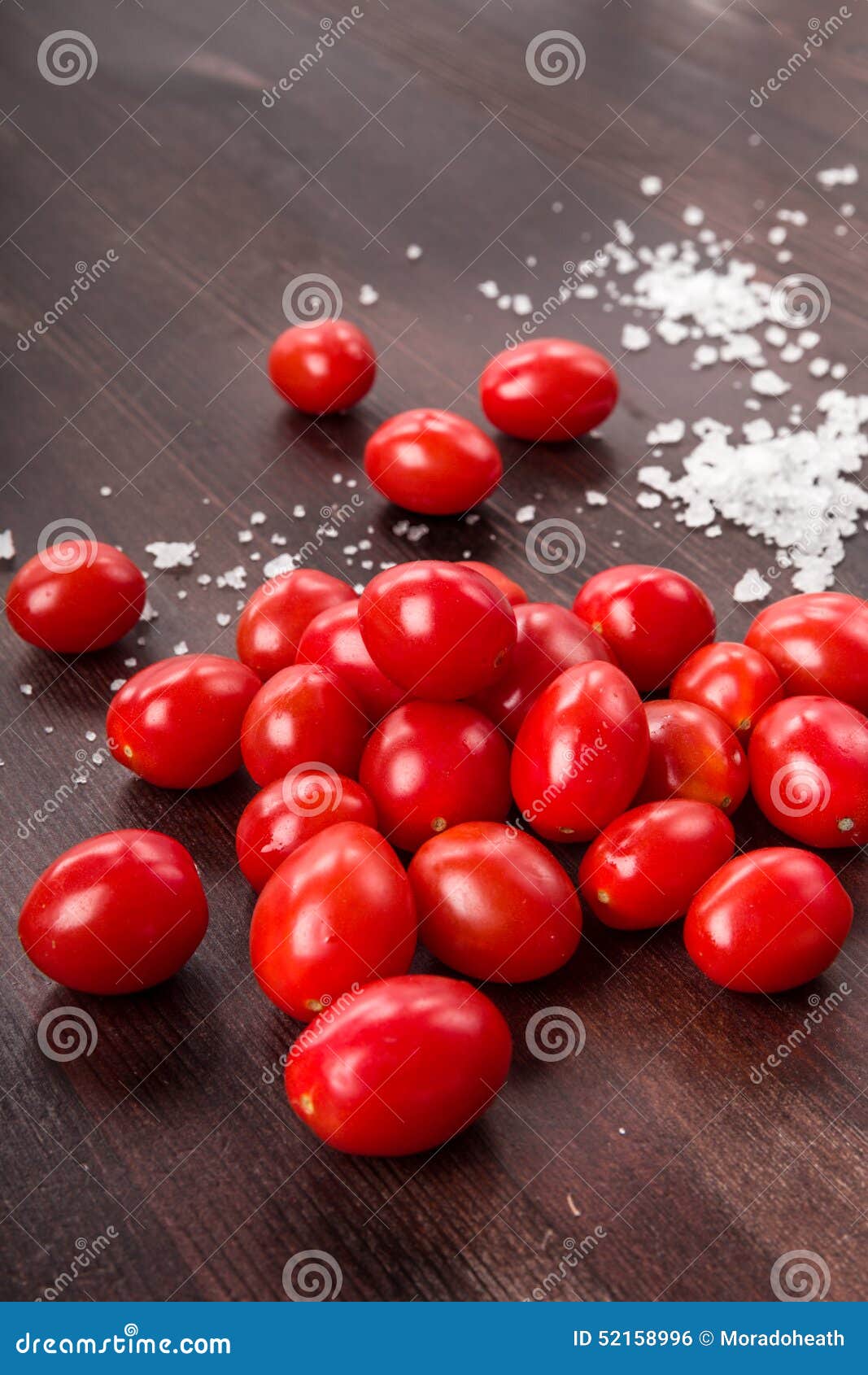 Tomatoes with salt stock photo. Image of food, still 52158996