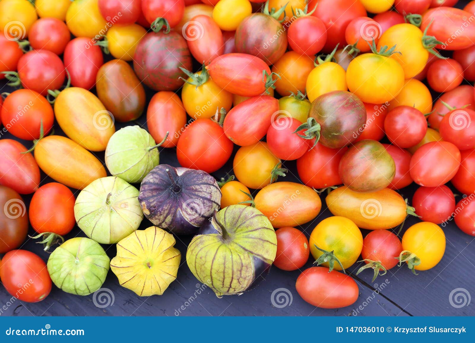 Tomatoes and tomatillo stock photo. Image of tasty, physalis 147036010