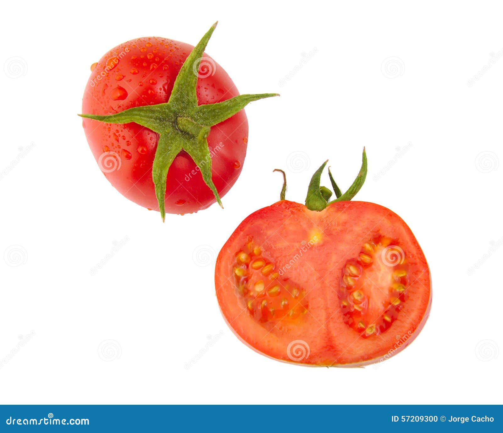Tomatoes. Whole and a Half Isolated on White Stock Photo Image of