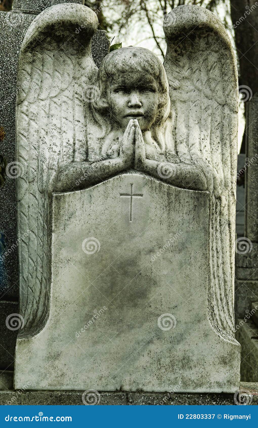 tombstone angel praying
