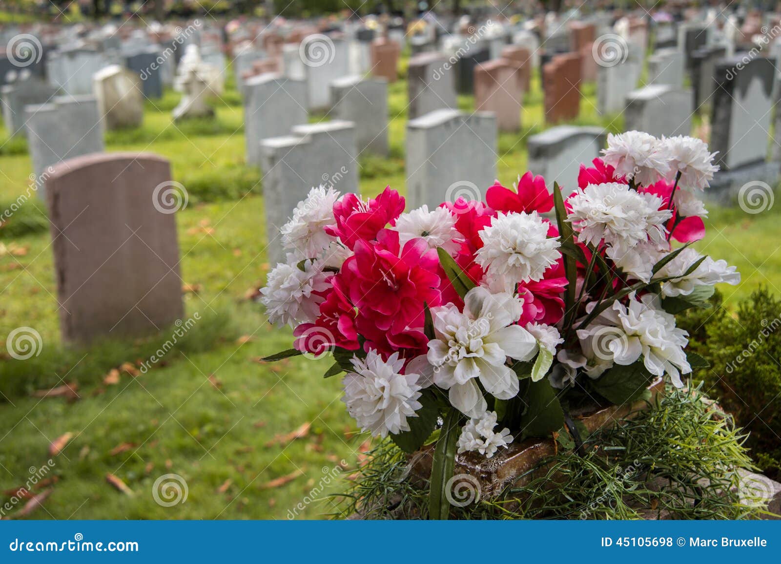 tombstones on a graveyard