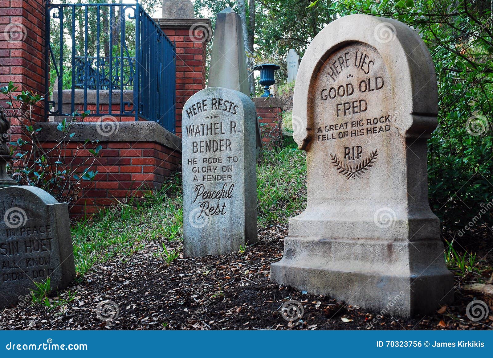 Tombstones At The Haunted Mansion Editorial Image | CartoonDealer.com ...