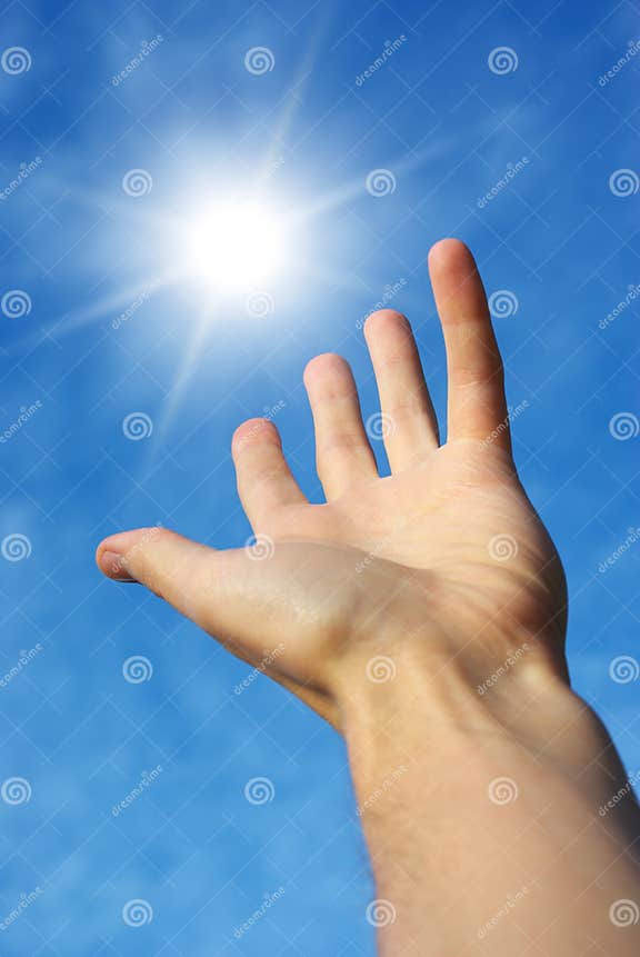 Tome el sol imagen de archivo. Imagen de dedo, arte, activo - 13346567