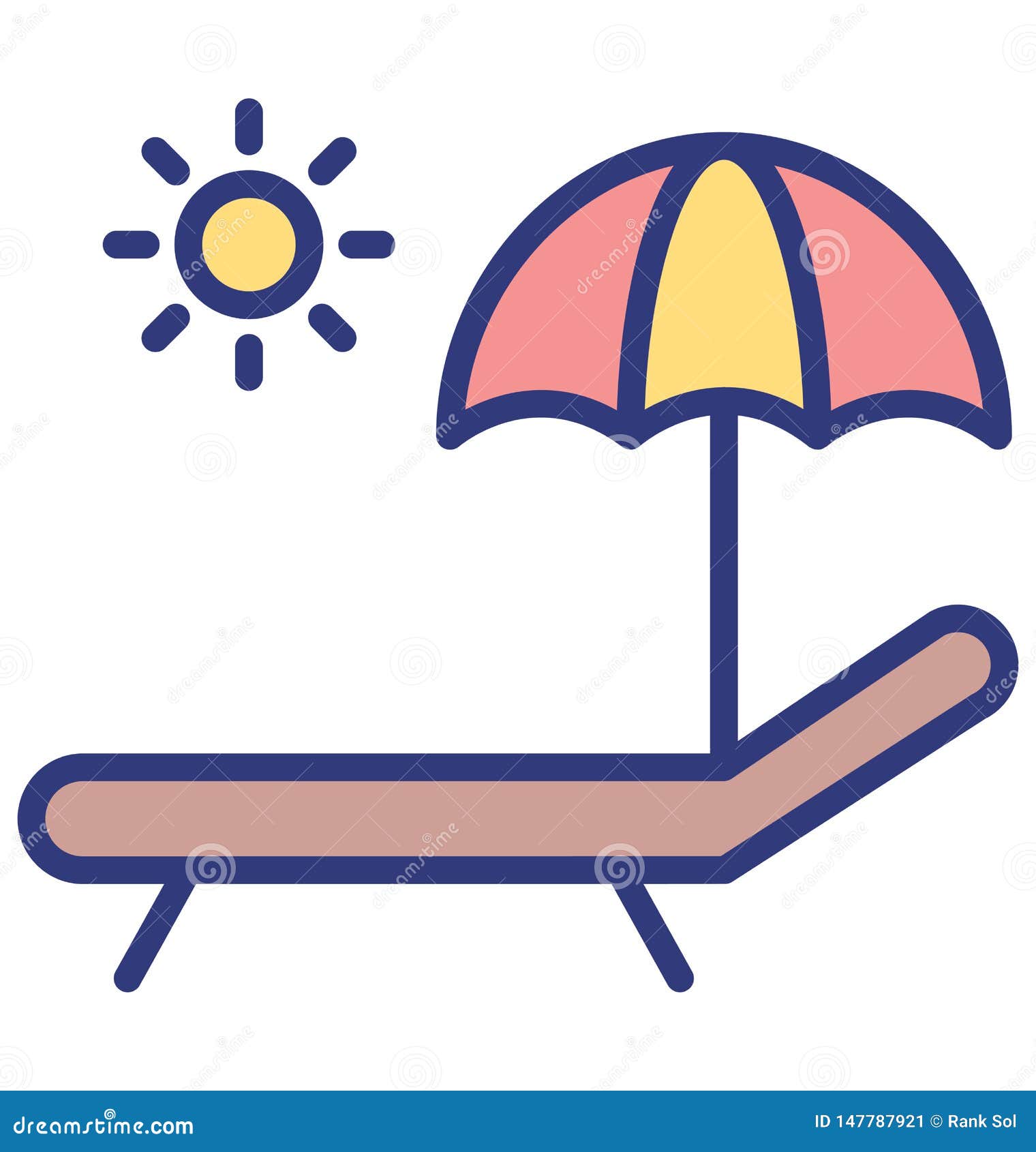 Tome El Sol El Icono Aislado Del Vector Que Puede Modificarse O
