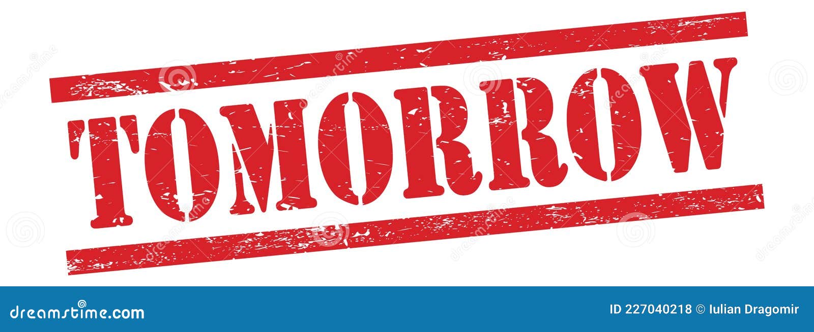 TOMORROW Text on Red Grungy Lines Stamp Stock Illustration Illustration of grungy, texture