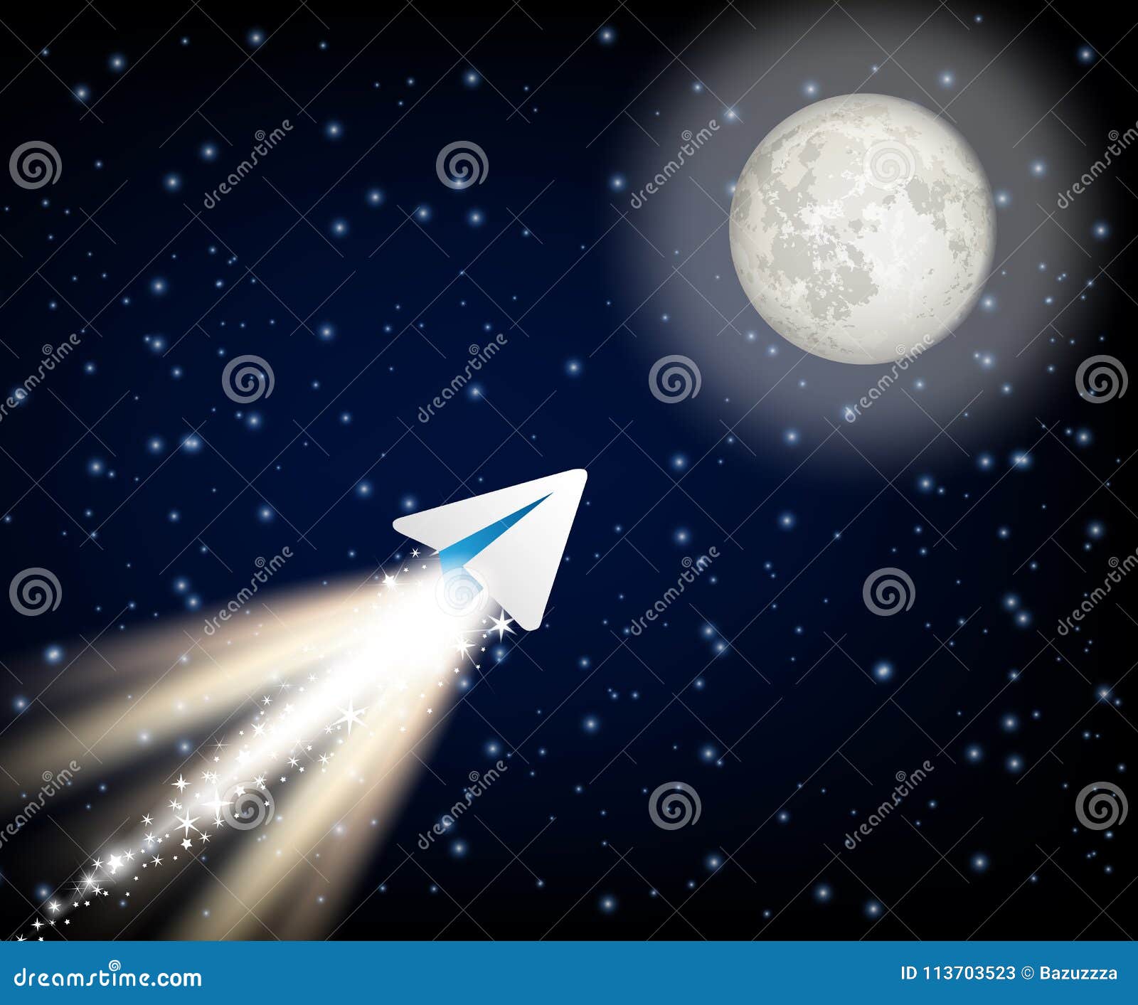 Telegram Cryptocurrency Flying To The Moon Like Space ...
