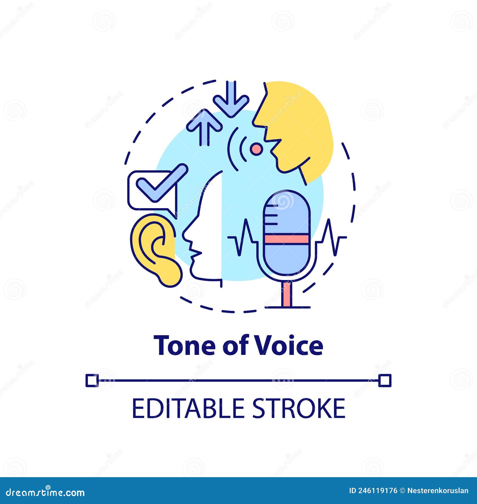 Tone of voice icon stock illustration. Illustration of understanding - 246119176