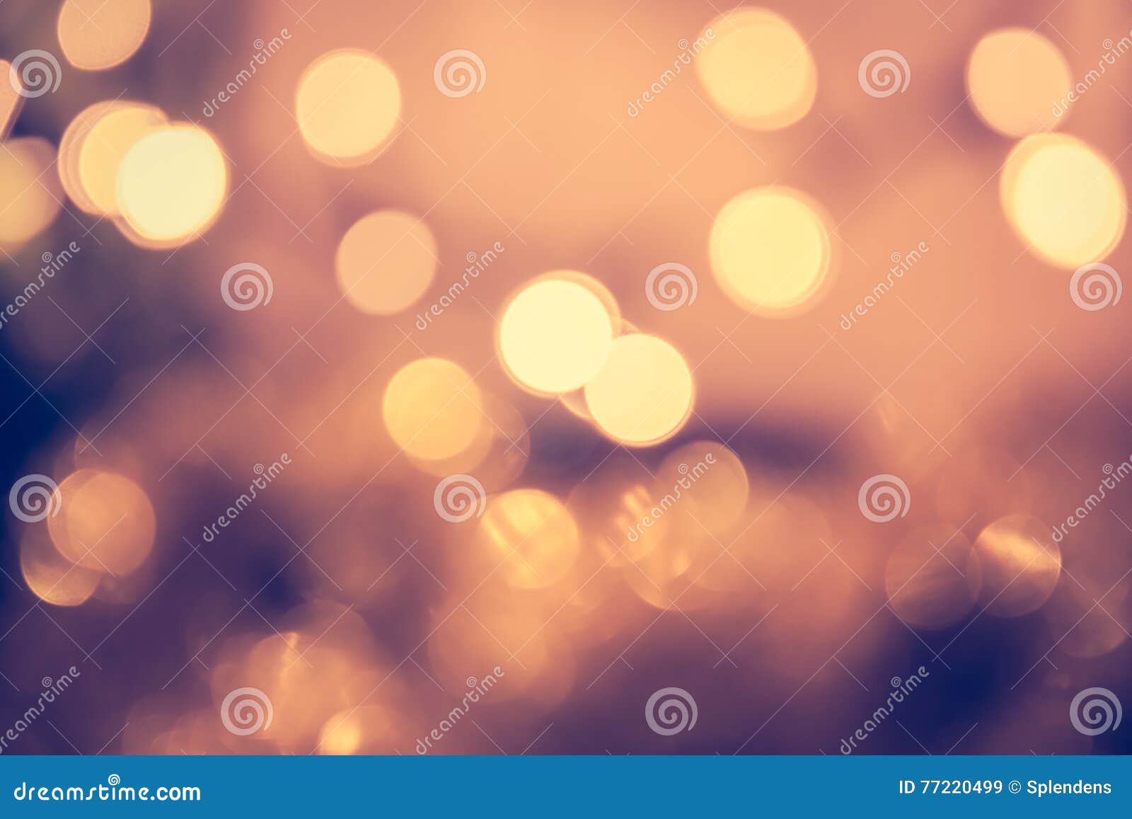 Toned Bokeh with Blinking Christmas Lights in Vintage Style Stock Image ...