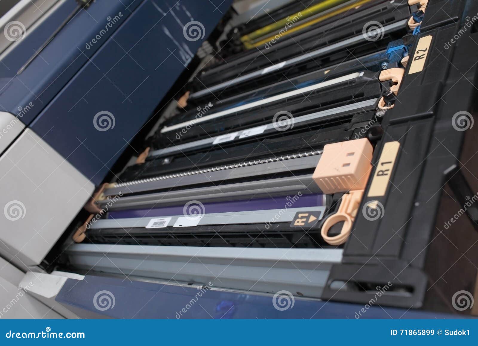 Toner Cartridge in the Industrial Printer Stock Image Image of